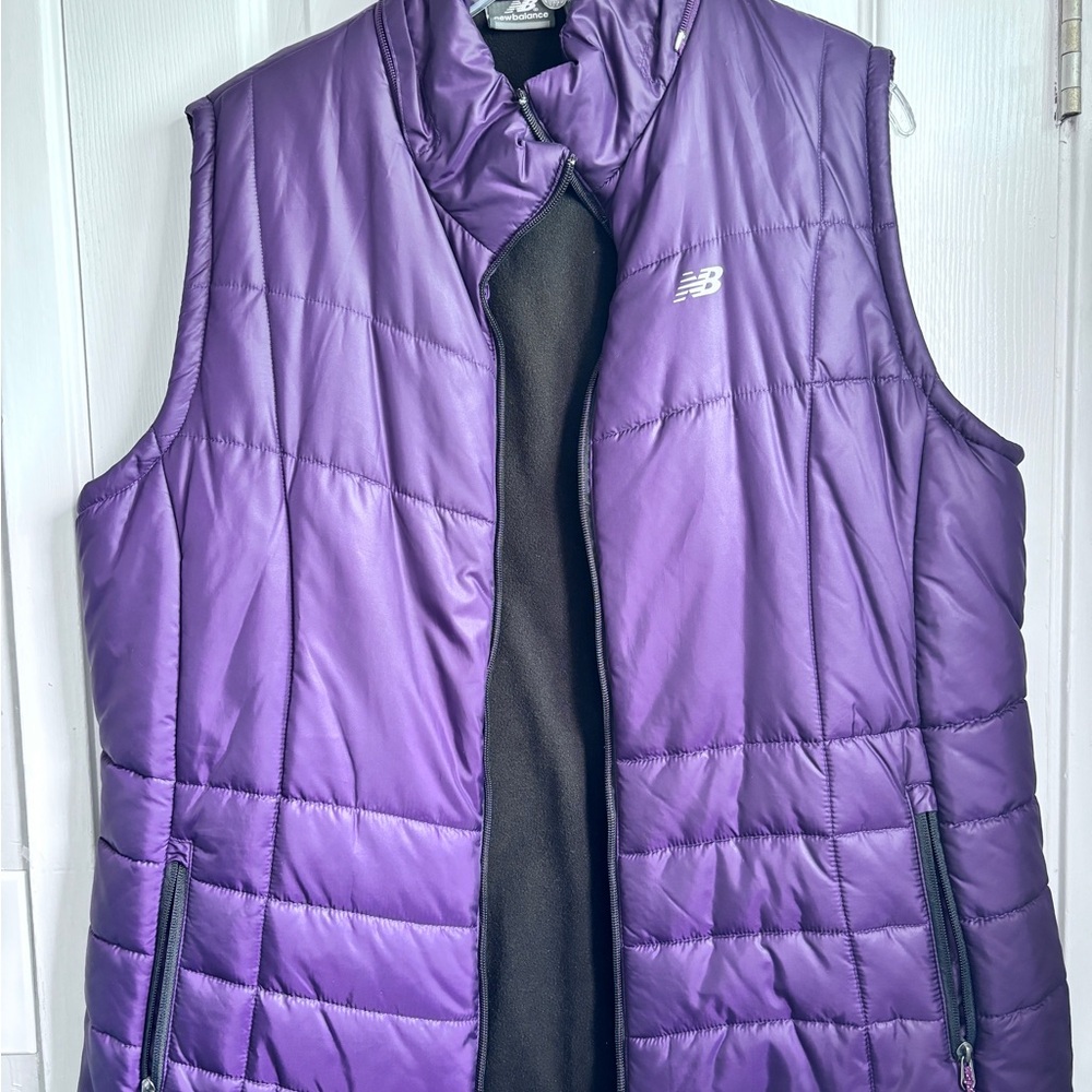 New Balance Purple Quilted Puffer Vest